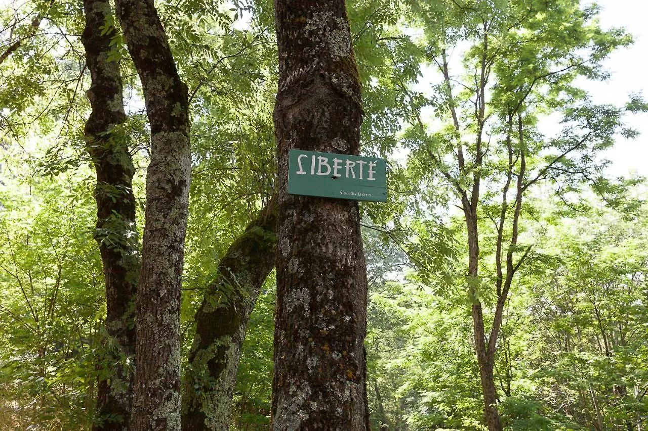 Villa Domaine Liberté avec prairie et forêt au bord d'une rivière en Ardèche Silhac